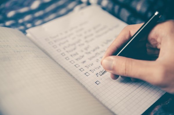 Person working focused at desk